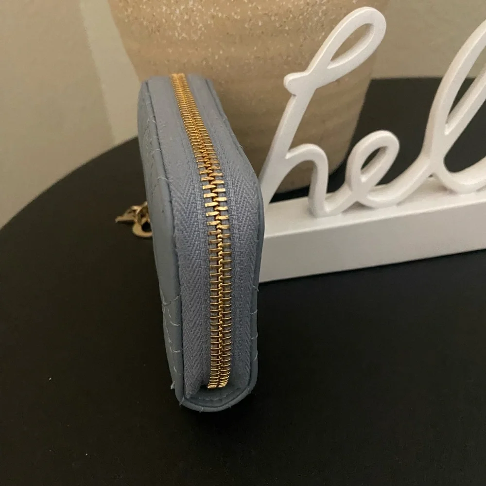 Lady Dior Voyageur Small Coin Purse Cloud Blue